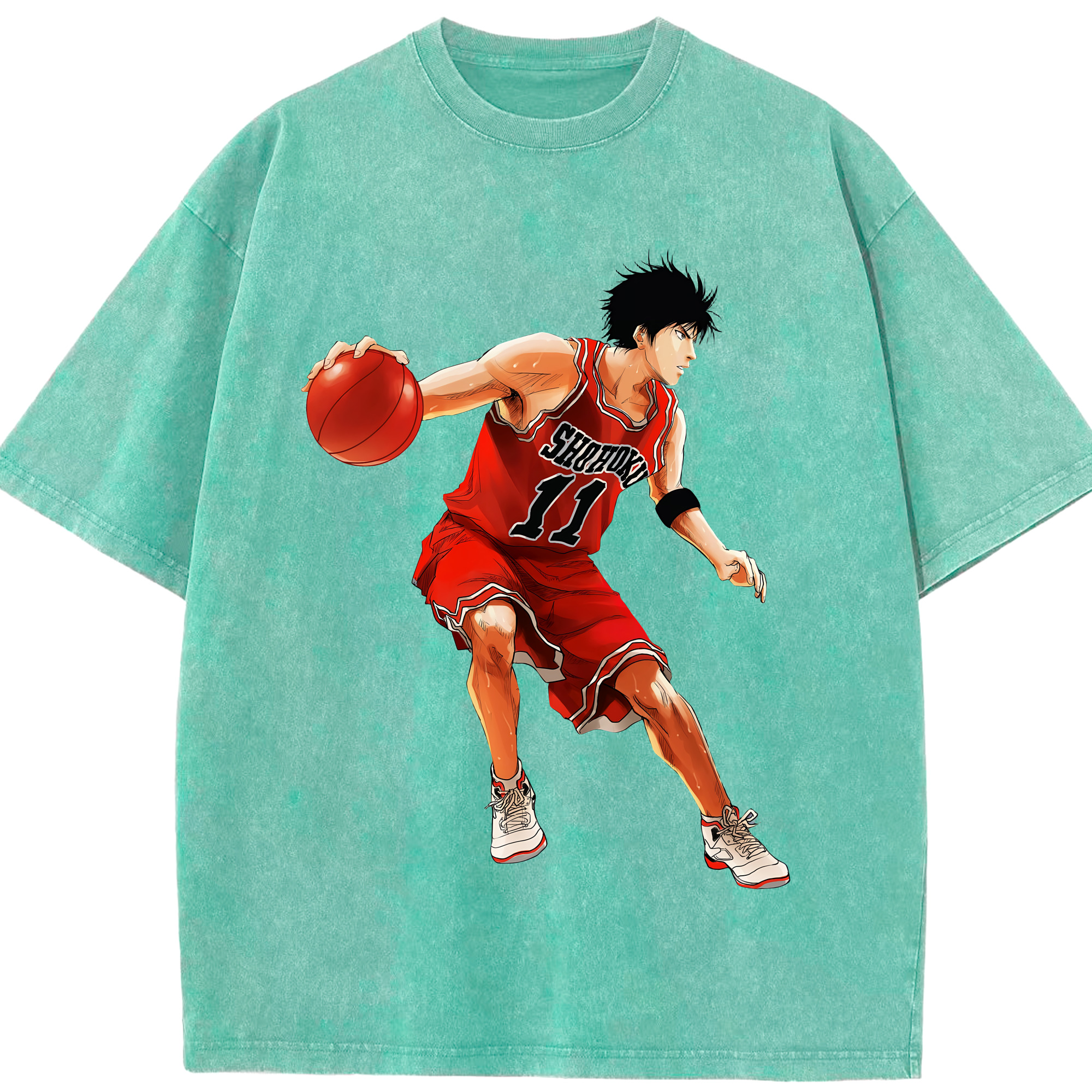 （画像用） SLAM DUNK／スラムダンク 綿100% ヴィンテージ風 半袖Tシャツ（フロントプリント）